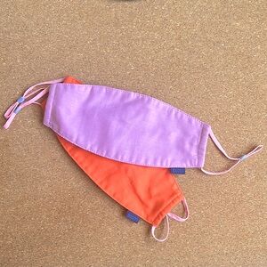 Baggu multicolor masks qty. 2 - peony lapis cornflower nasturtium